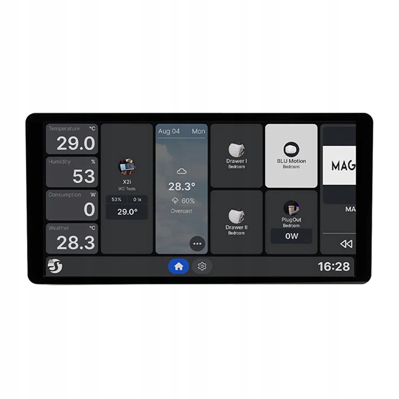 Ovládací panel 6.95" Shelly Wall Display X2i WiFi/BLU (čierny)