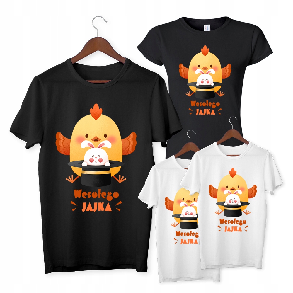 

4 Koszulki Wielkanoc Zestaw Wesołego Jajka Premium