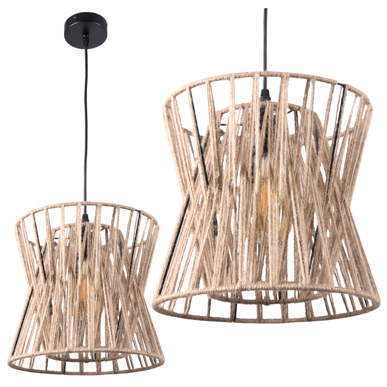 Závěsné Stropní Svítidlo Boho Loft Industrial Šňůra Lustr E27 Varberg