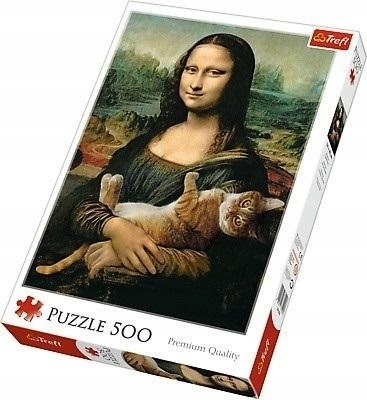 

Puzzle 500 Mona Lisa I Kot Mruczek Trefl Oryginał