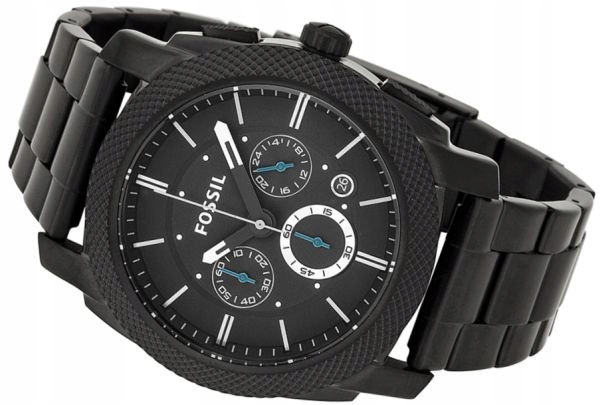 Pánské Hodinky Fossil Machine FS4552 Černý Chronograf S Datem Box