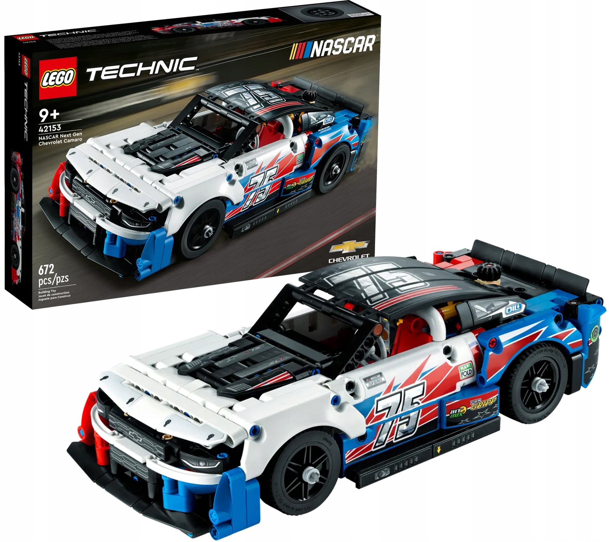 Lego Technic Nový Chevrolet Camaro ZL1 ze série Nascar 42153
