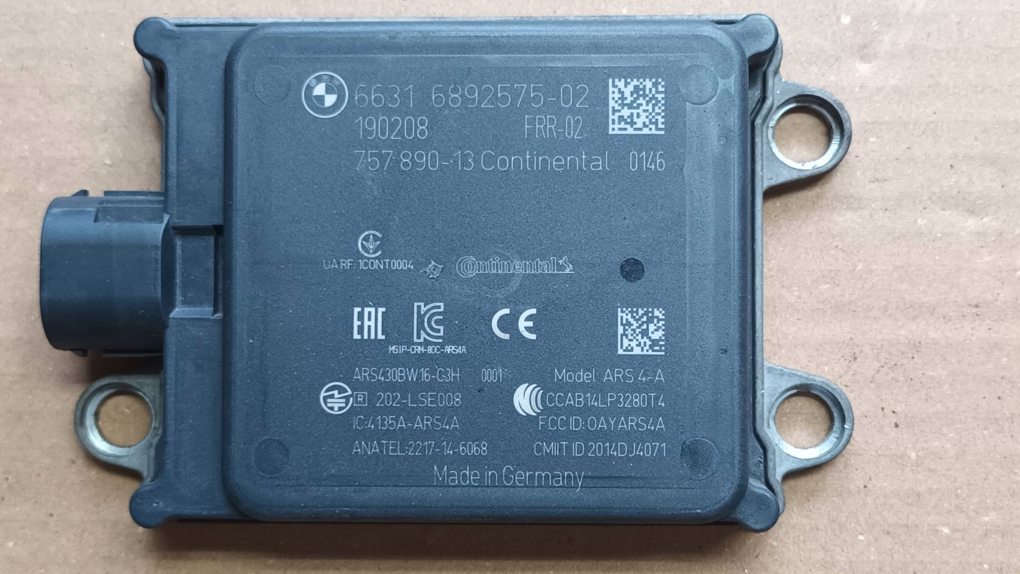Module RADAR SENSOR BMW 5 G30 G31 6892575-02