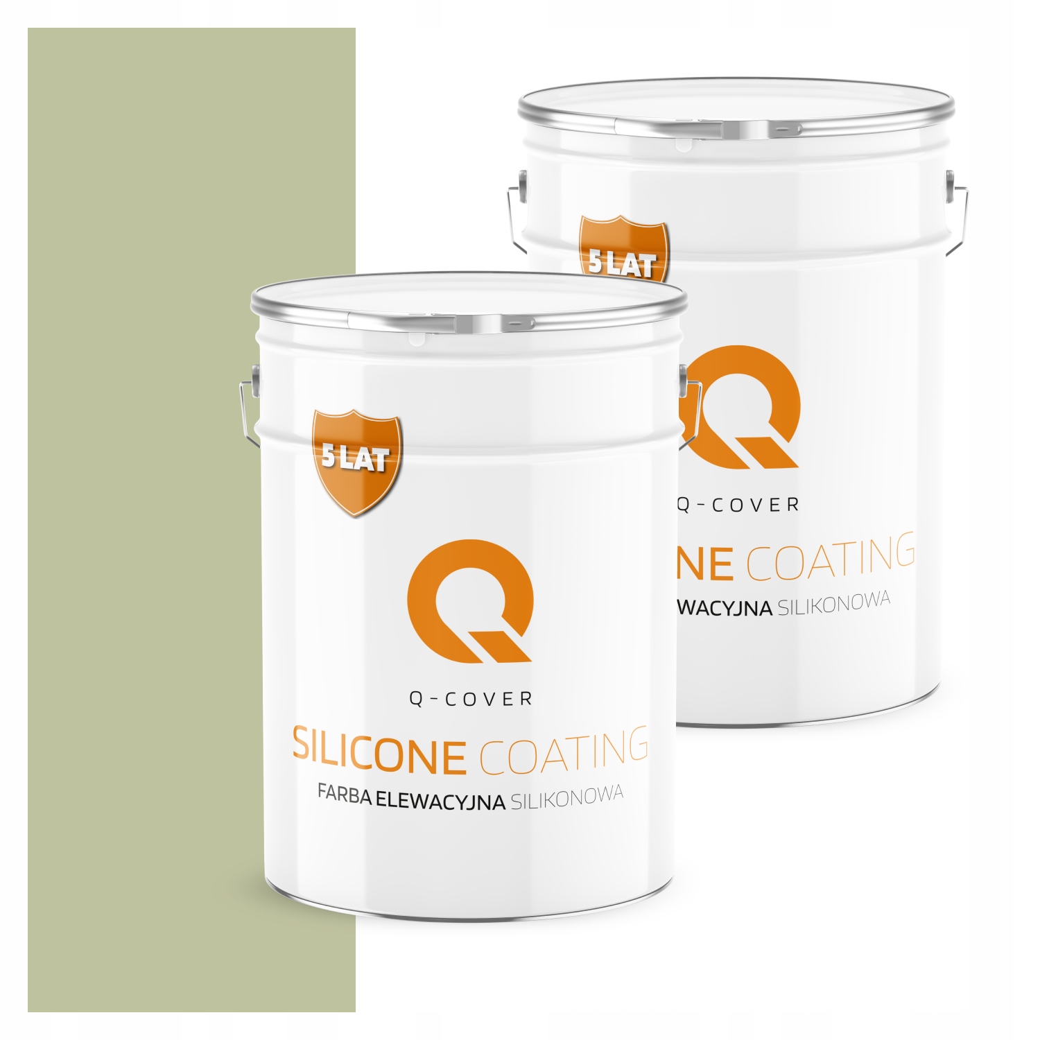 Fasádna farba Fasádová 10L Silikónová Uv farba Farba Zelená Jasná