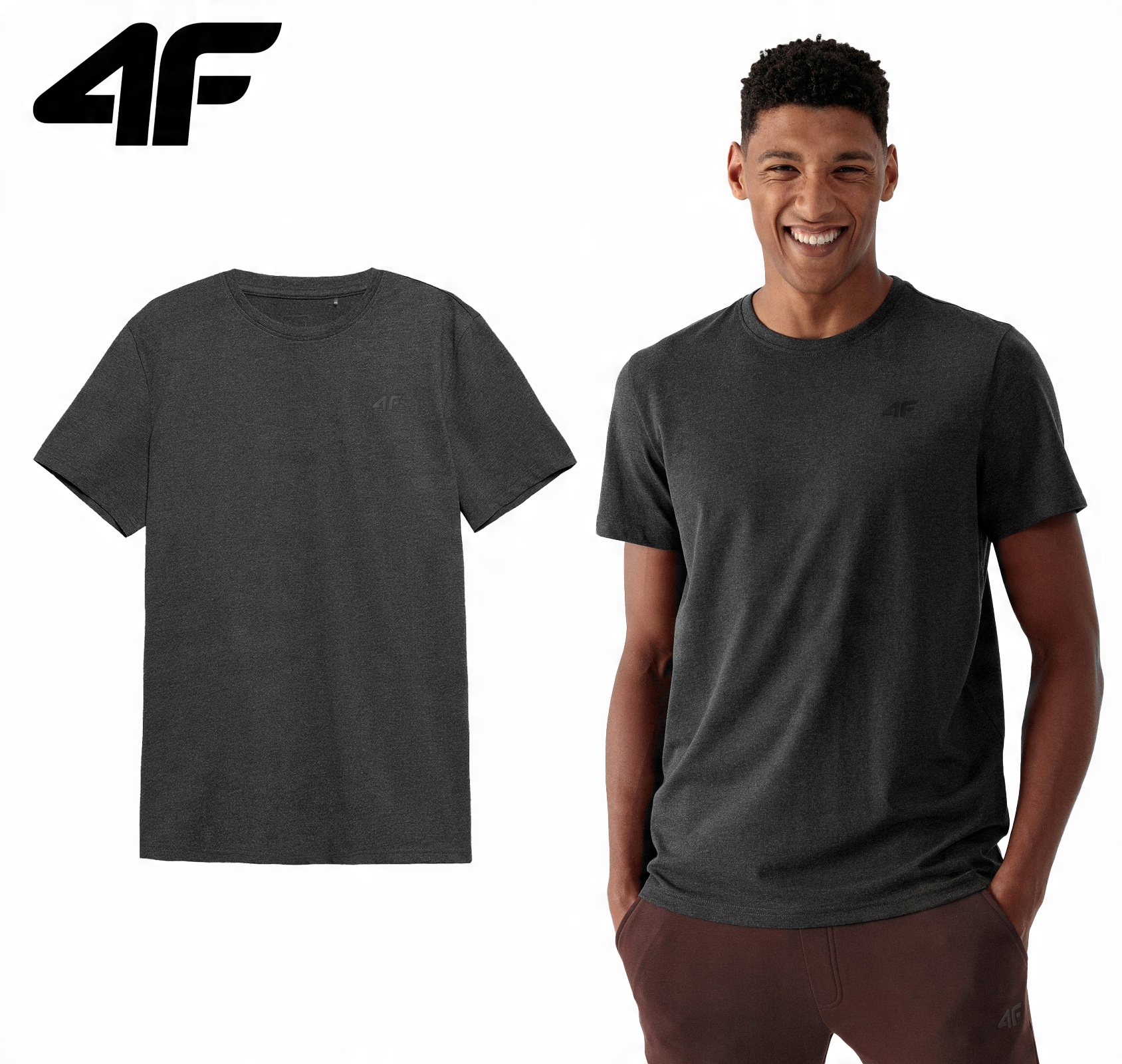 

4F T-shirt Męski Koszulka L22 TSM352 3XL