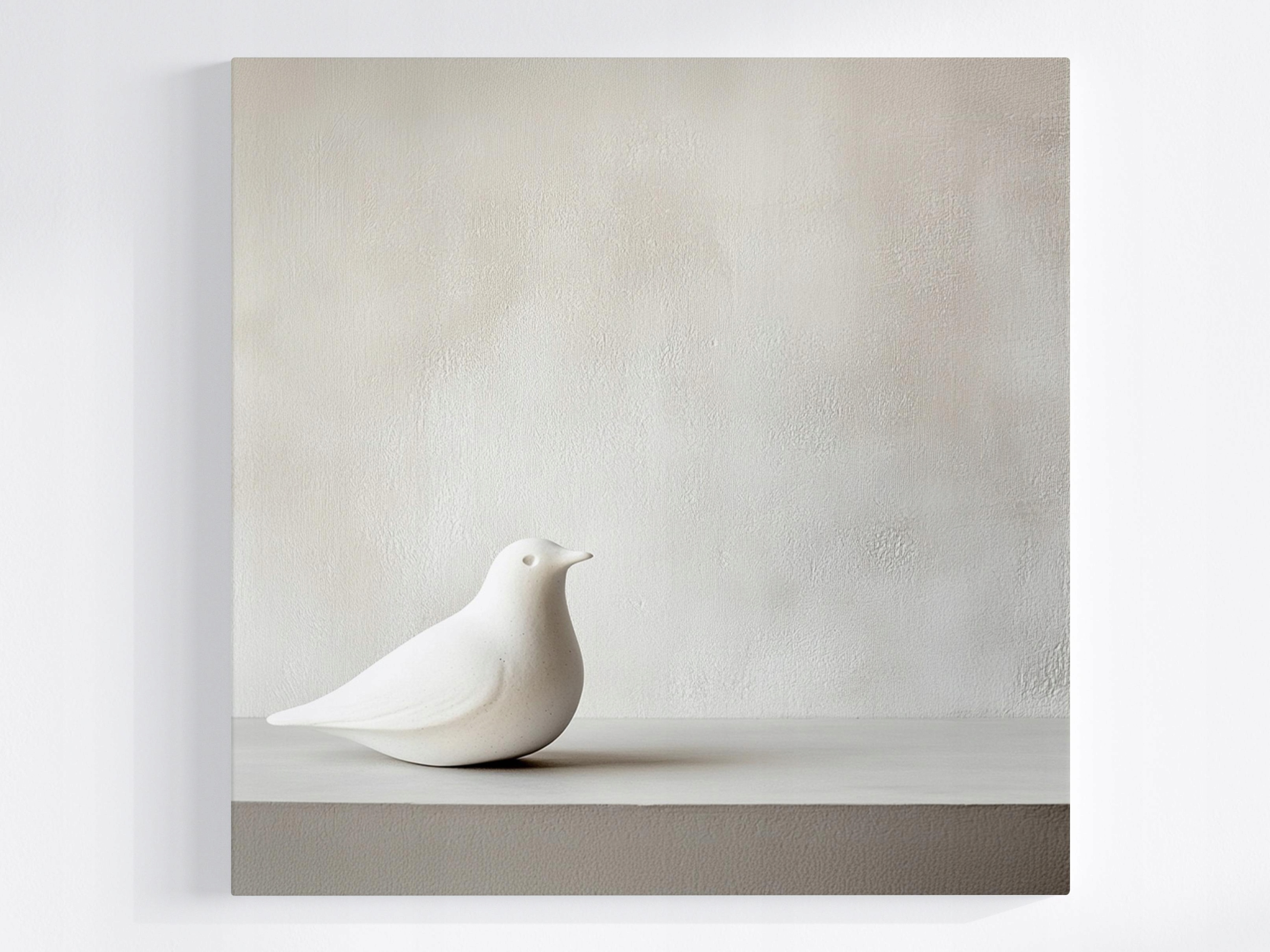 Obraz Na Plátně Canvas Dekorace Figurka Keramika Porcelán Holub 60x60