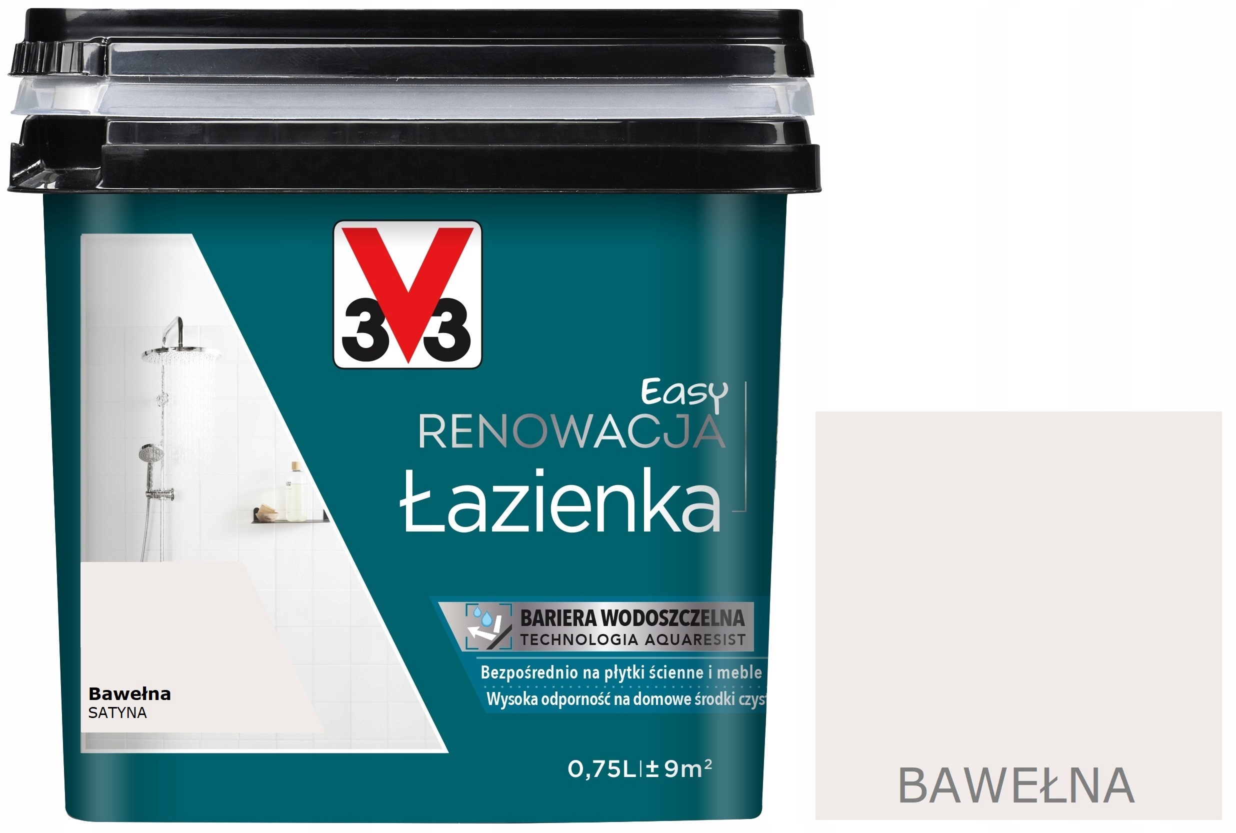 

V33 Farba Renowacja płytki ceramika Bawełna 750ml