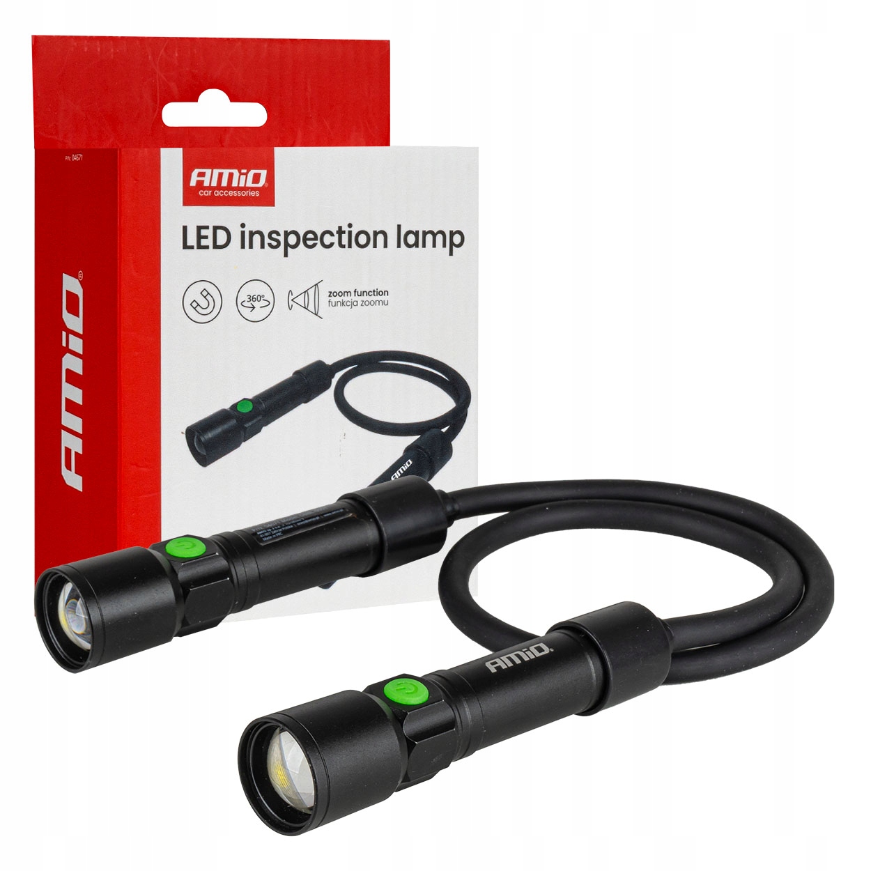 Lampa inspekcyjna akumulatorowa na szyję 2xP50 1000mAh (batt) AMIO-04671