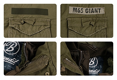 KURTKA MĘSKA WOJSKOWA BRANDIT M65 GIANT PARKA 3w1 OLIVE 6XL Liczba kieszeni 4