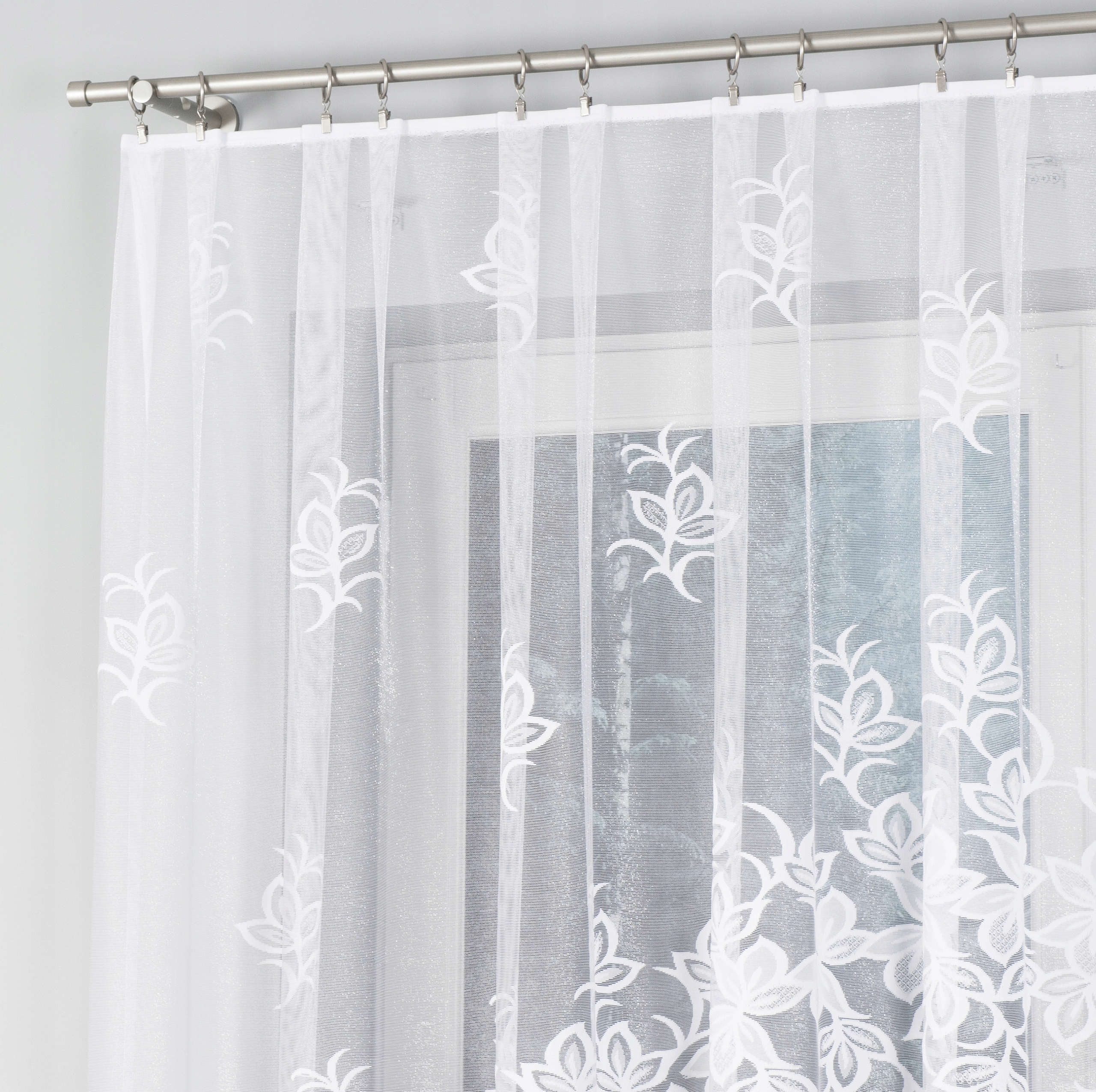 GOTOWA FIRANA ŻAKARDOWA BIAŁA BEZ PRASOWANIA DO KUCHNI POKOJU 400x160 ŻABKI Kod producenta FIRANA GOTOWA BEZ TAŚMY MARSZCZĄCEJ