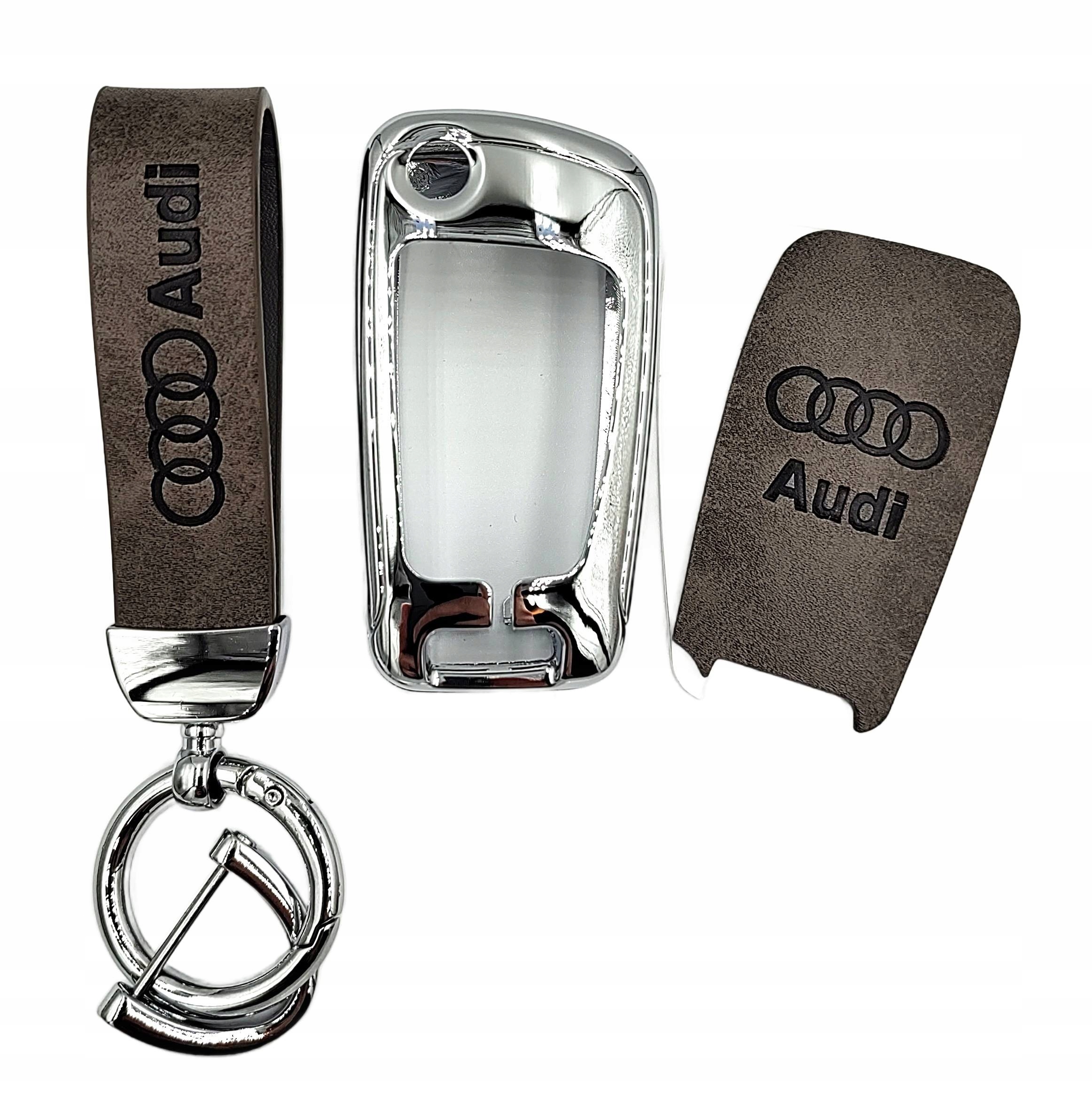3w1 Audi Etui na kluczyk pilot Brelok skórzany Audi A3 A4 A6 A7 A8