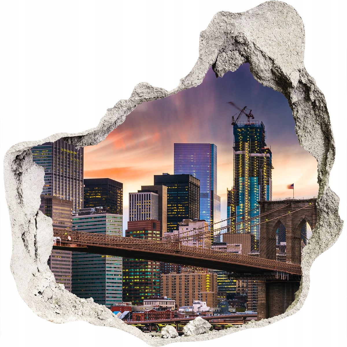 

Fototapeta dziura na ścianę 3d Manhattan Nowy Jork