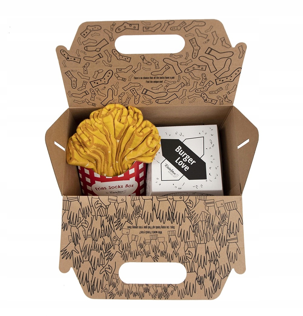 

Skarpetki w Pudełku Socks to Go: Burger i Frytki