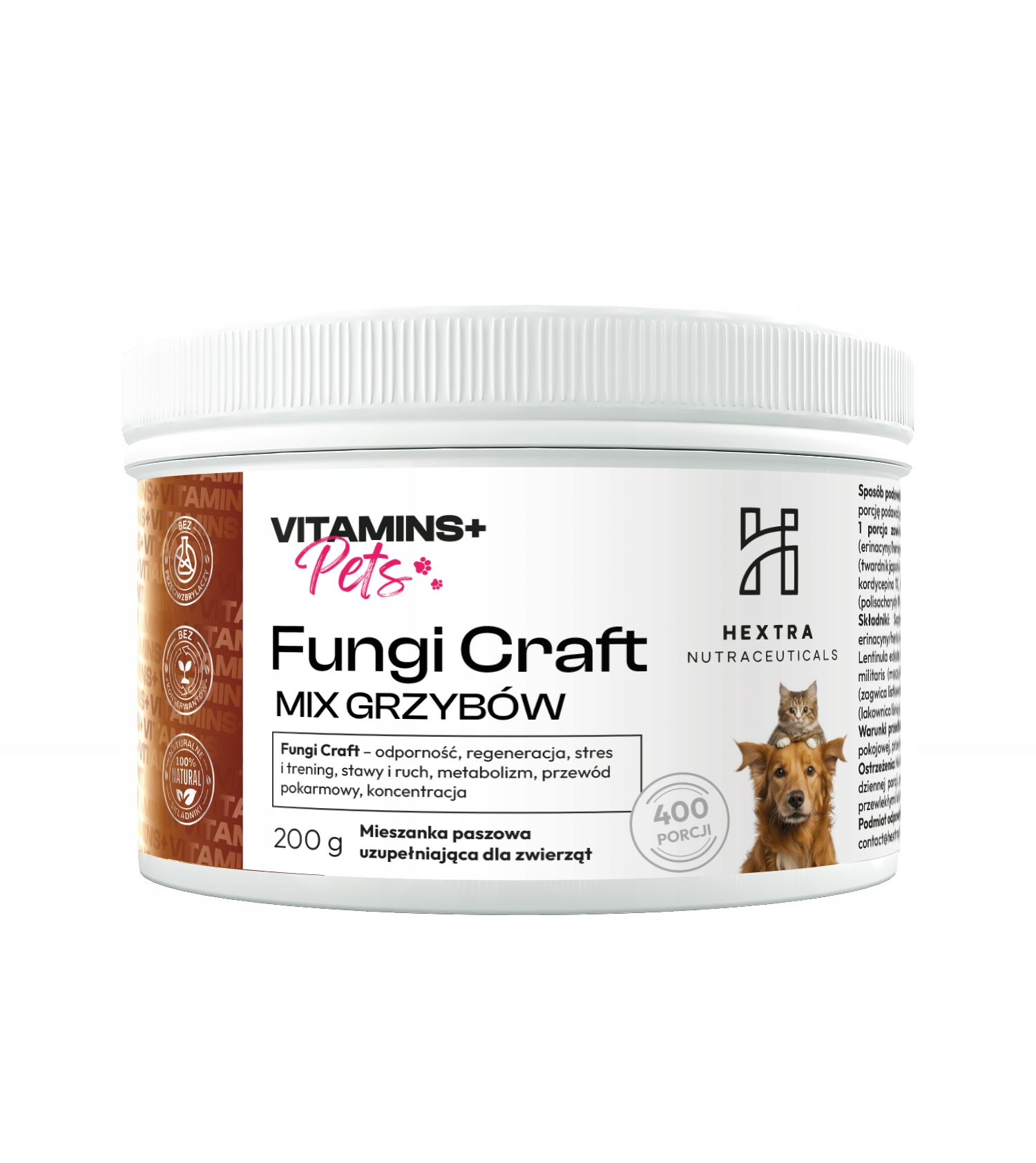 Fungi Craft Pets- MIX Hub 200 g – funkční houby pro psa, kočku