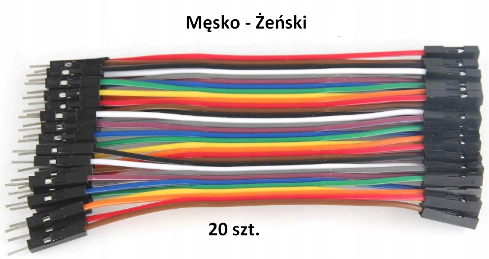 KABEL prototypowy męsko żeński Arduino AVR 20 szt Kod producenta 005