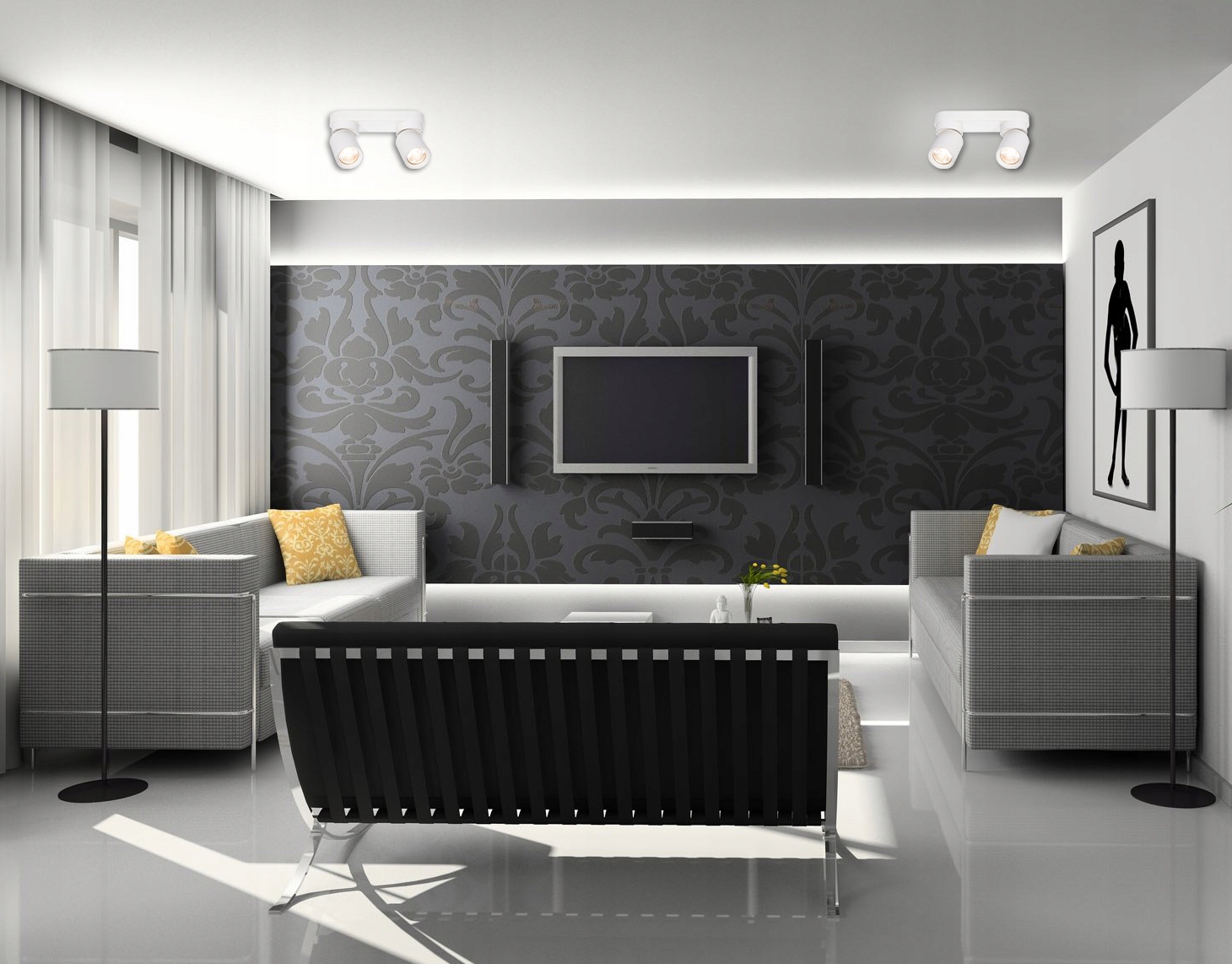 KINKIET RUCHOMY OPRAWA HALOGENOWA LED GU10 SUFITOWA SPOT LAMPA Długość/wysokość 22 cm