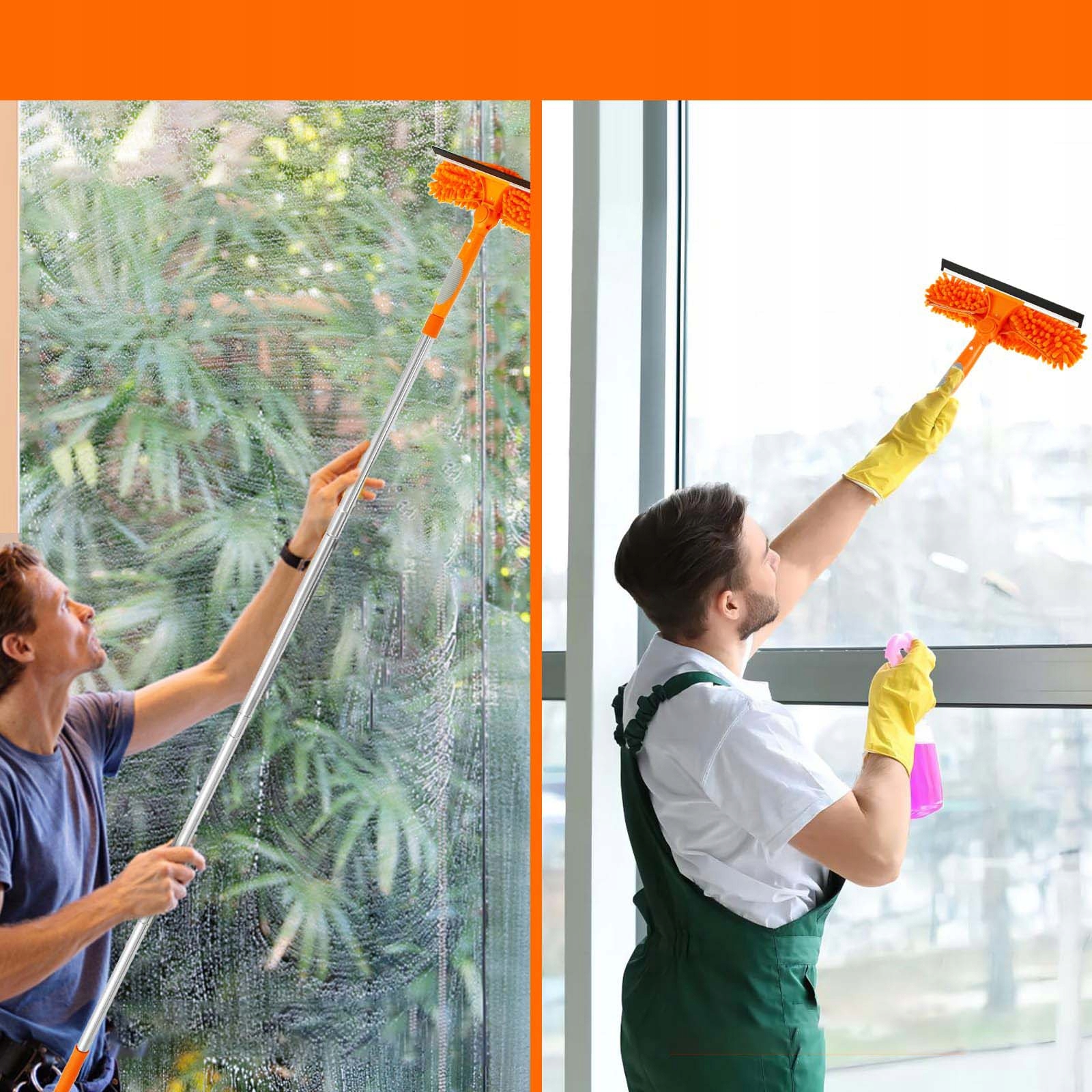 TELESKOPOWY WYCIOR DO SZYB Z MIKROFIBRY I SZMATKĄ CHENILLE, 2 W 1, 180 CM Kod producenta Telescopic Cleaning Brush