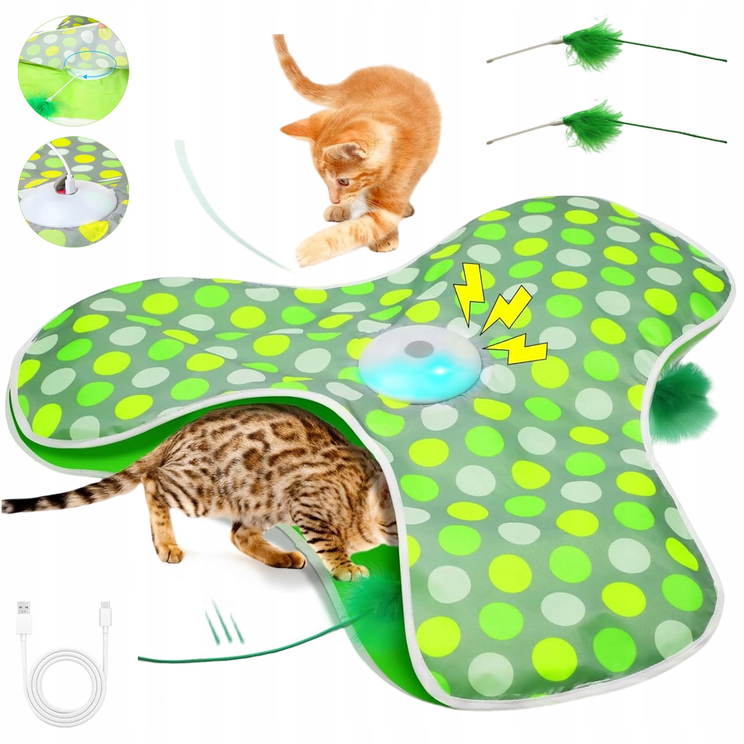 Levně Inteligentní Interaktivní Hračka Pro Kočky S 3 Režimy Osvětlení Tichý