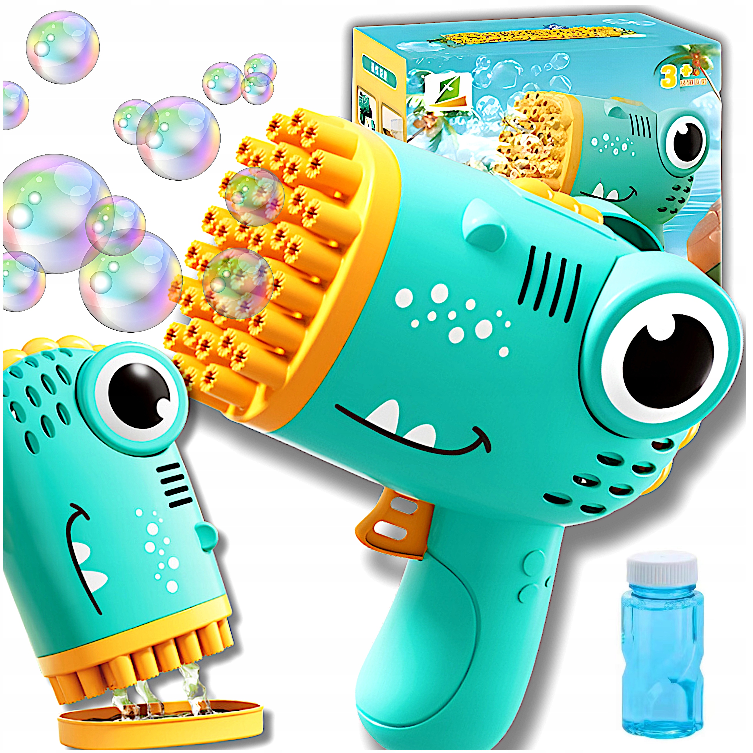 MASZYNA DO BANIEK WYTWORNICA + PŁYN NA BAŃKI PISTOLET DO BANIEK MYDLANYCH