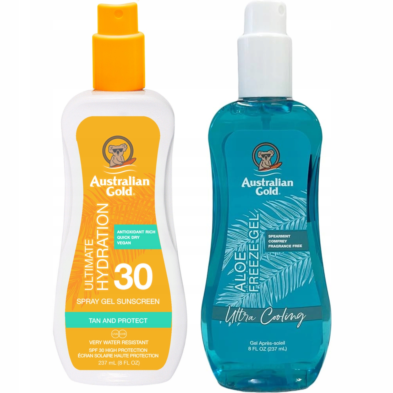 Australian Gold Gel Ve Spreji Bezbarvý S Filtrem SPF30 Aloe Freeze Gel