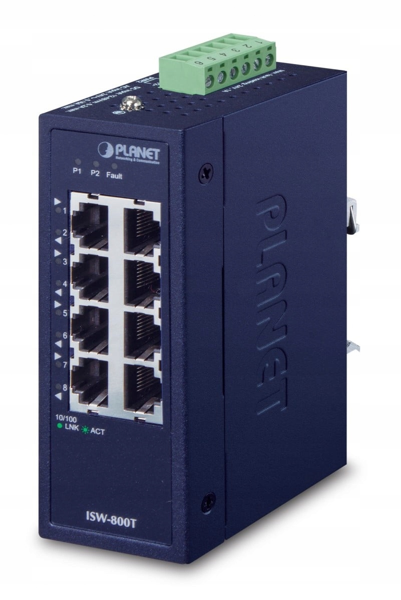 Planet ISW-800T switch nespravovatelný L2 Fast Ethernet (10/100) Modrý