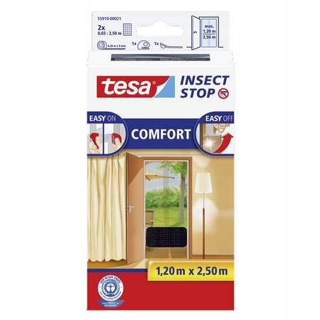 TESA Moskitiera balkonowa COMFORT 1,2/2,5m 55910 czarna