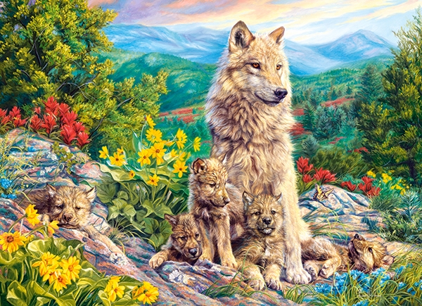 

Puzzle Układanka Zwierzęta Wilki Wilk 200 Castor
