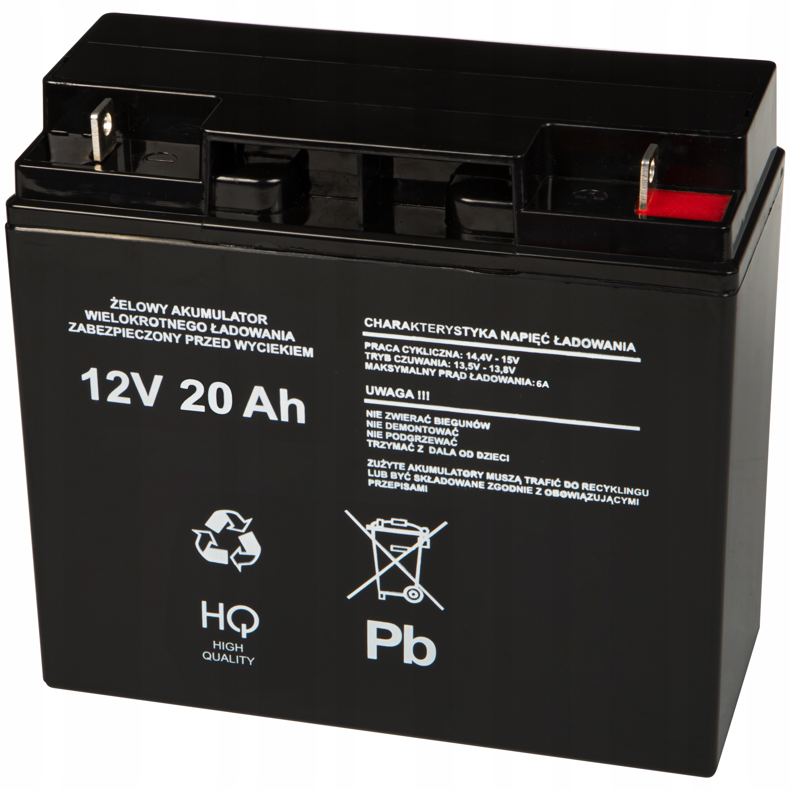 Gelový Akumulátor Bezúdržbový Alarm 12V 20Ah Hračky (rozměr 17Ah 18Ah)