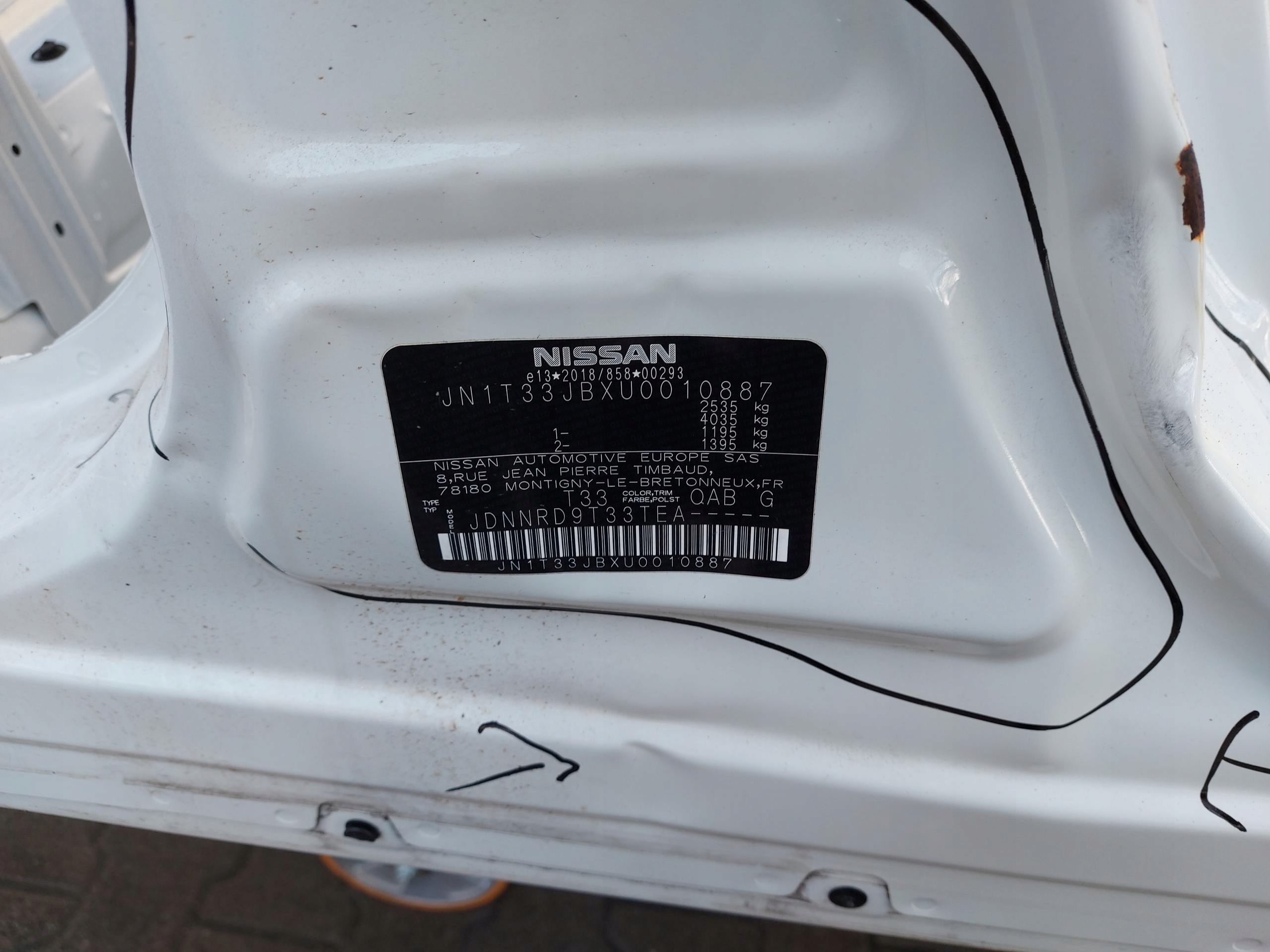 Nissan X-TRAIL T33 IV 2023r threshold pillar right QABG