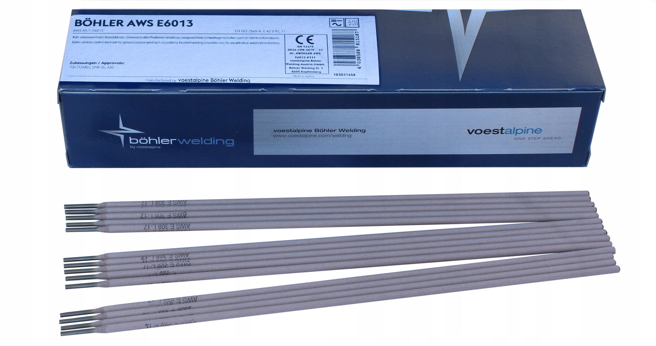 Bohler MMA rutil-cellulóz hegesztőelektróda E6013 RC 2.5x350/5.0pa