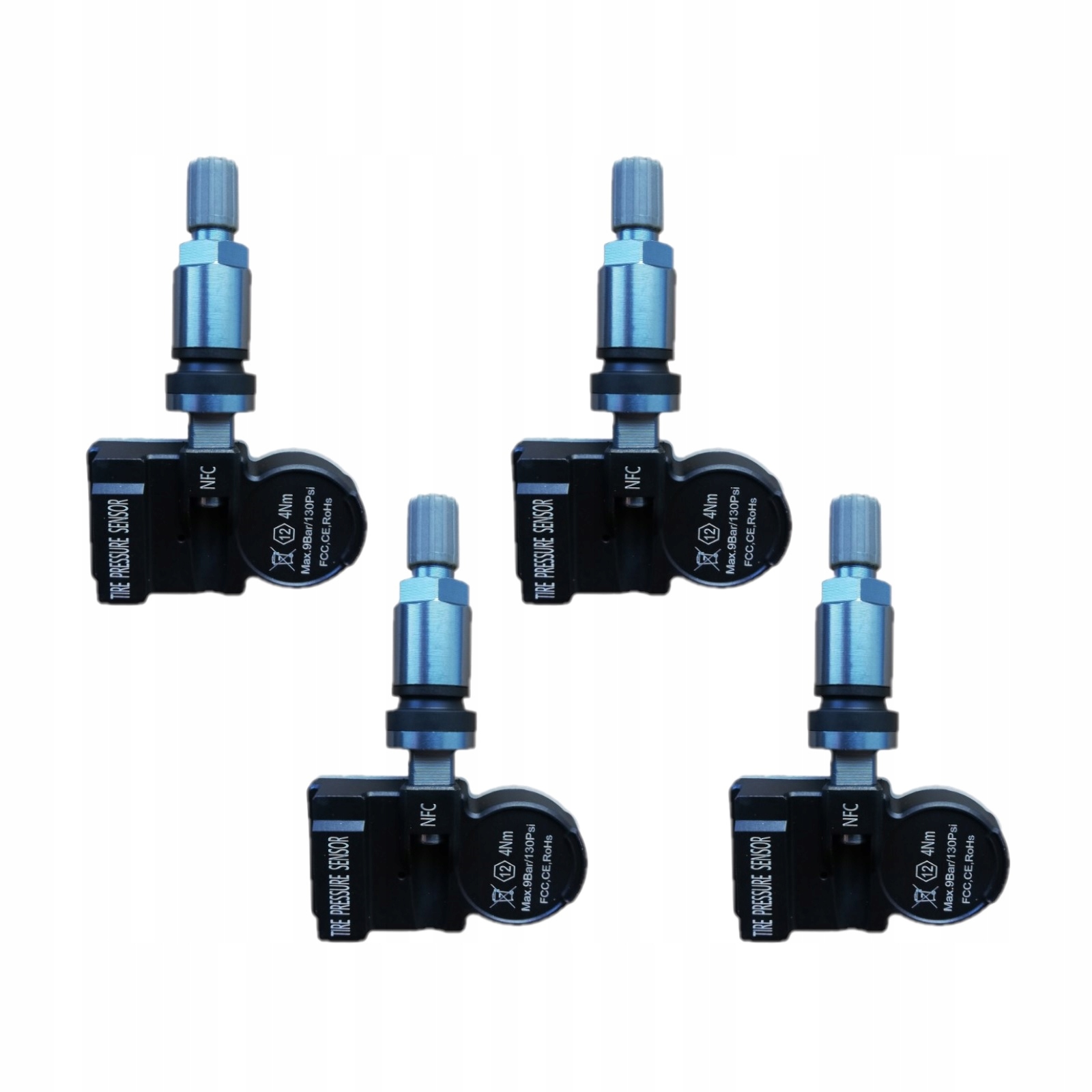 4 Snímače Tlaku V Pneumatikách Tpms Nfc grafitový ventil