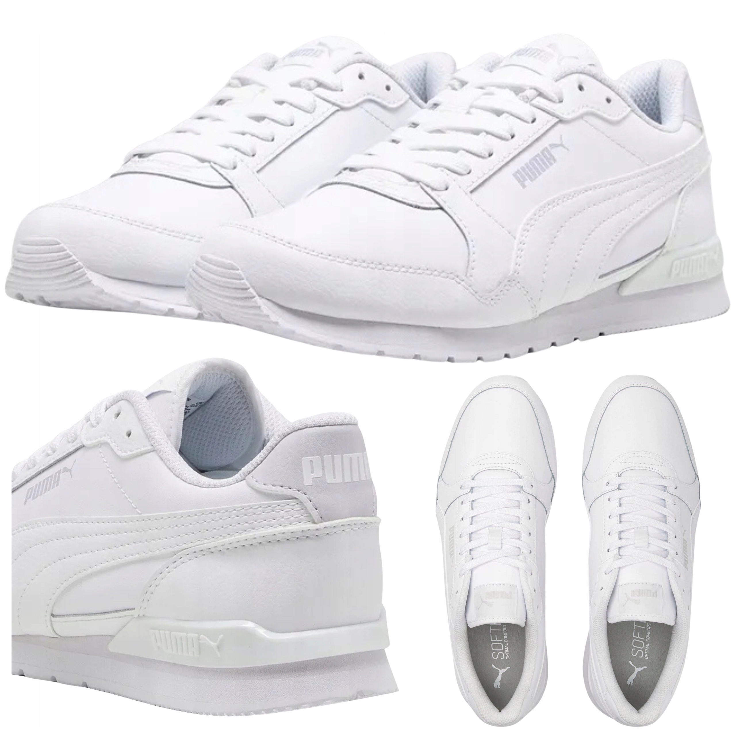 Pánské boty Puma St Runner Sportovní Pohodlné Bílé Kožené Boty Vel. 45