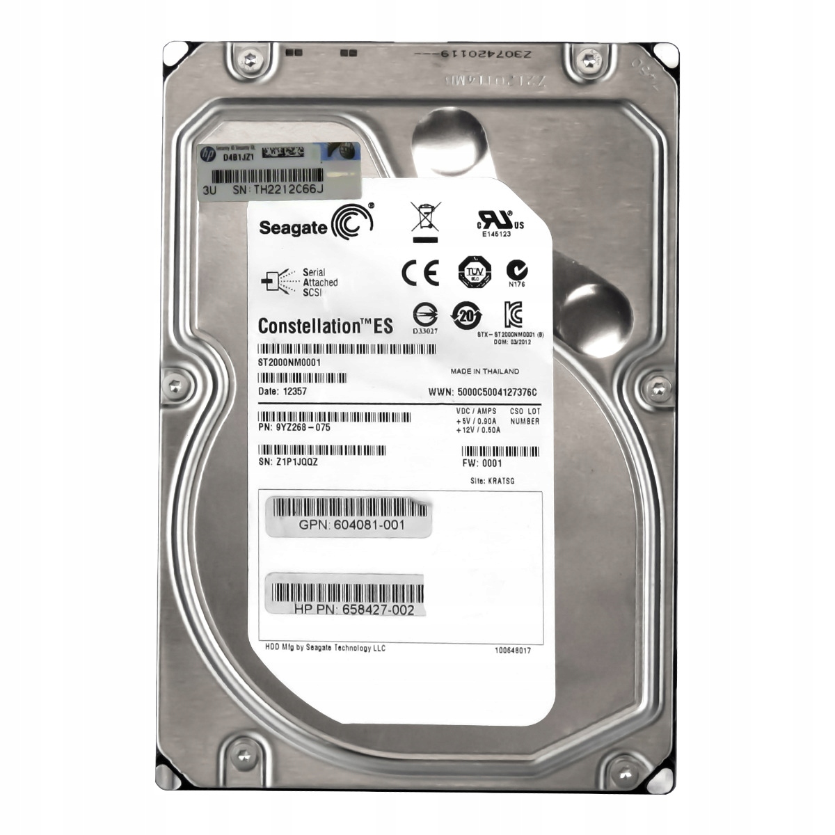 Hp 658427-002 2TB 7.2K 64MB SAS-2 3.5'' ST2000NM0001