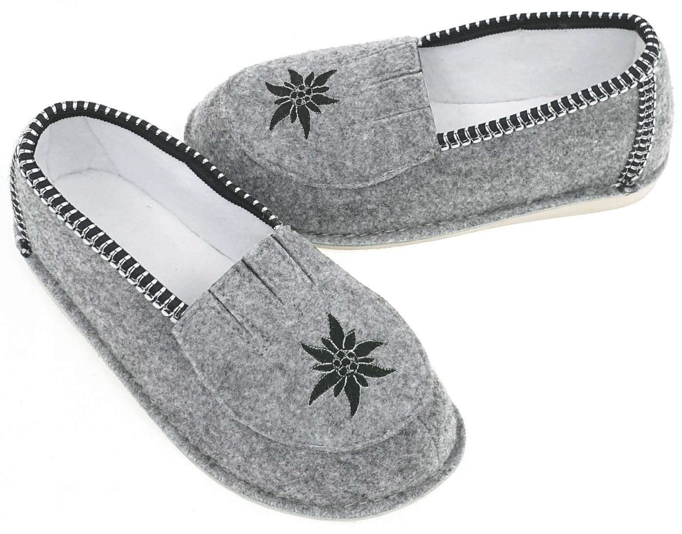 Kapcie Bambosze Filcowe Haft Pantofle Damskie *41* Model BBB 005