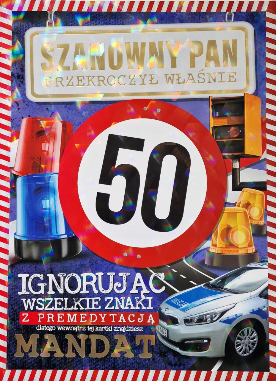 

Kartka na 50 urodziny dla Pana Wielka XXXXL PLE57