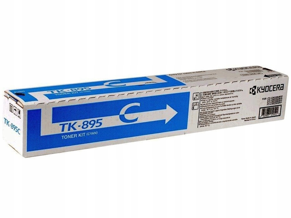 Kyocera toner TK-895C cyan na 6 000 A4 (při 5% pokrytí), pro FS-C8020/C8025