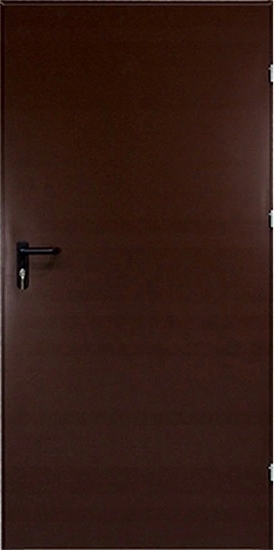DRZWI ZEWNĘTRZNE TECHNICZNE BRĄZ 60 Prawe