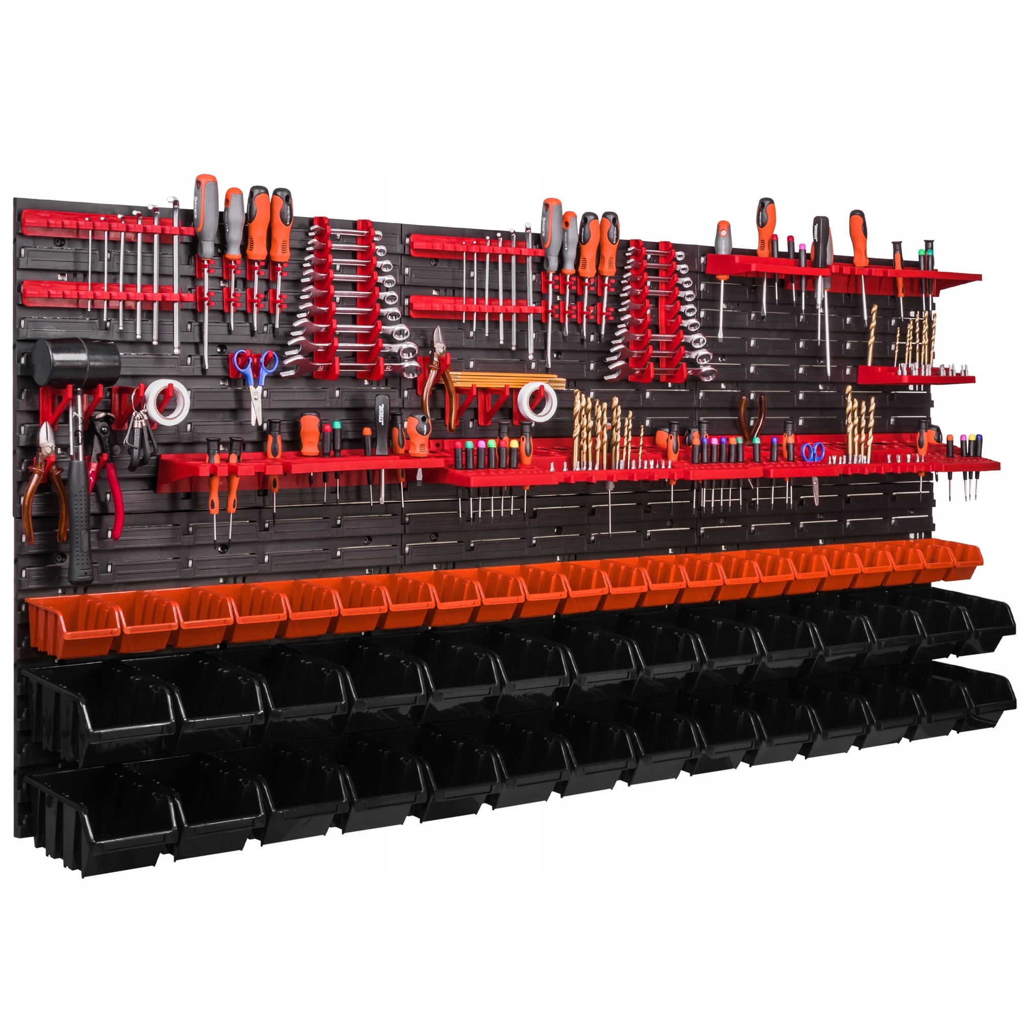 Nástrojová deska 172 x 78 cm, dílenská stěna, 50 záchodů, garáž, regál