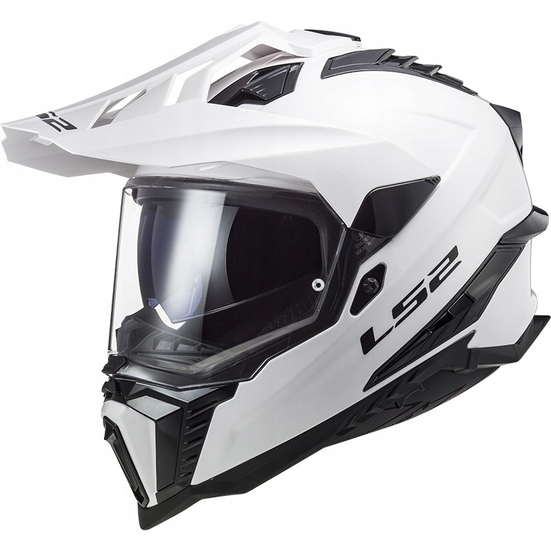 LS2 MX701 Explorer Solid White biela cross enduro prilba S