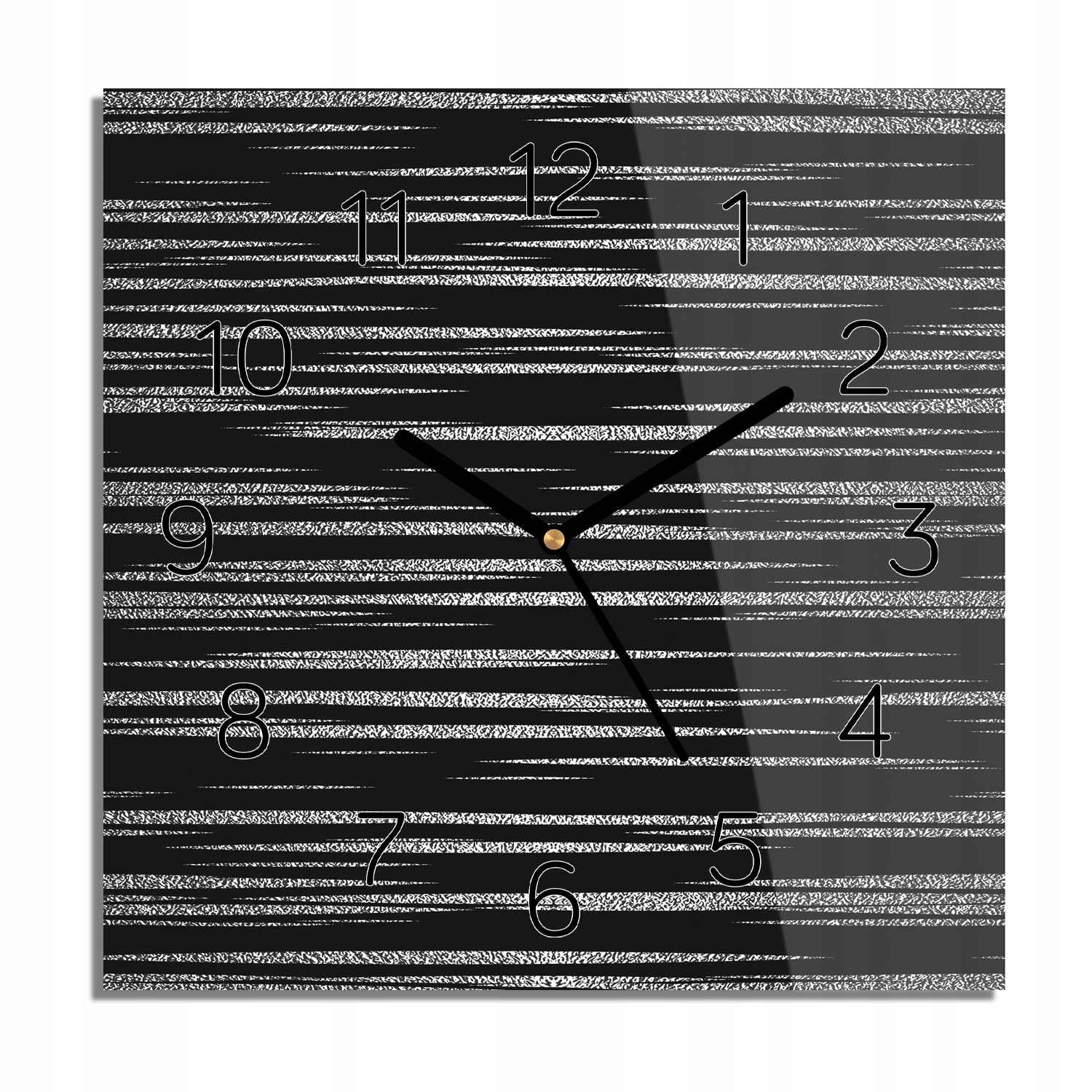 

metal tekstura zegar na szkle cichy 30x30 ścienny