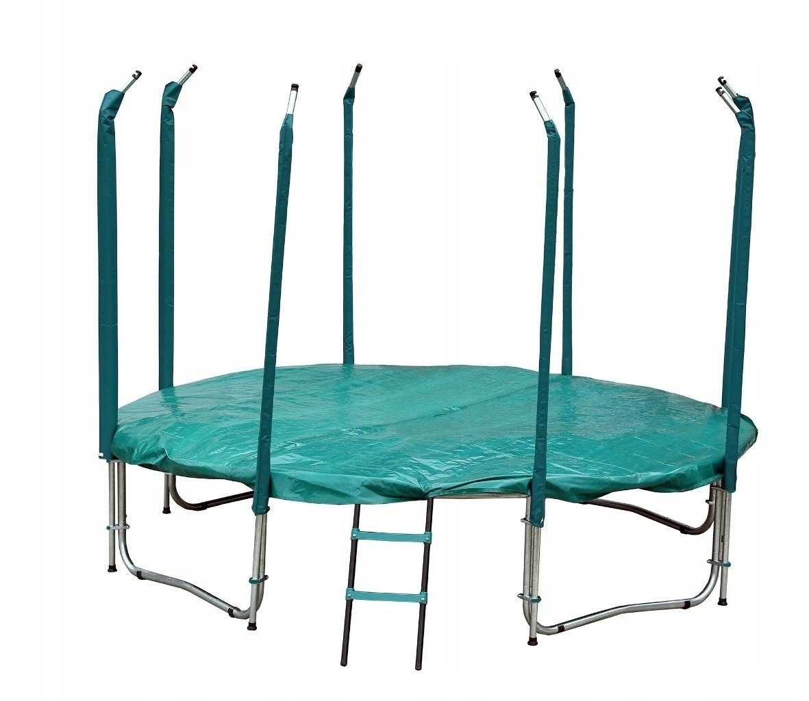 Trampolina zielona z siatką Jumpi 435 cm FT 14 (427-435 cm) Wysokość całkowita 270 cm