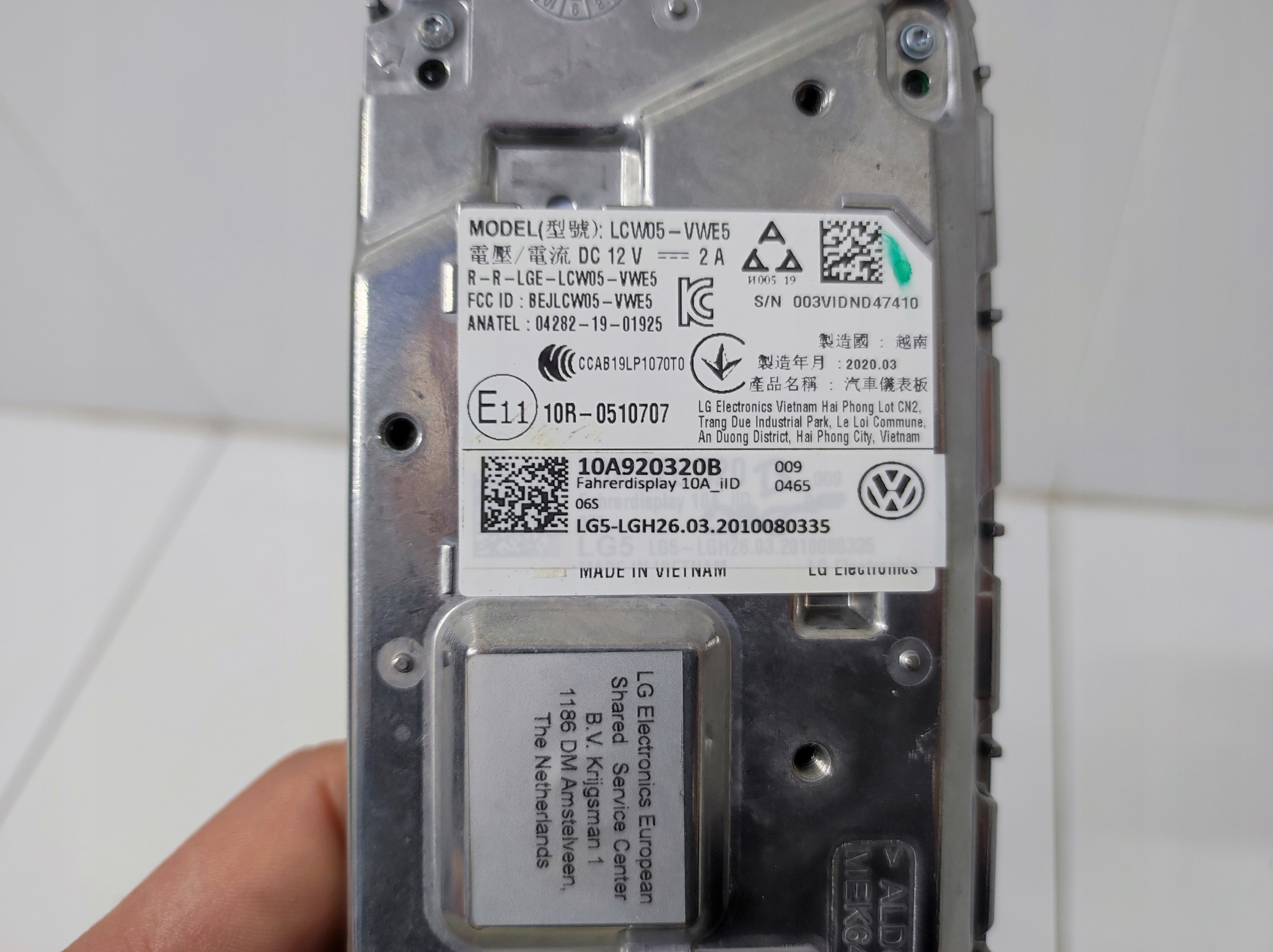 vw id.3.4 спидометр шлейф 10A920320B