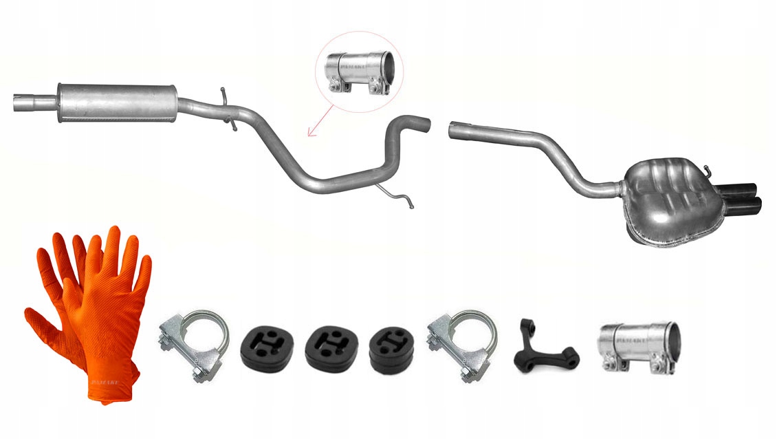 Vw Golf V 1.9 TDi 77 kW (od roku 2007) Kombi Středový Koncový Tlumič