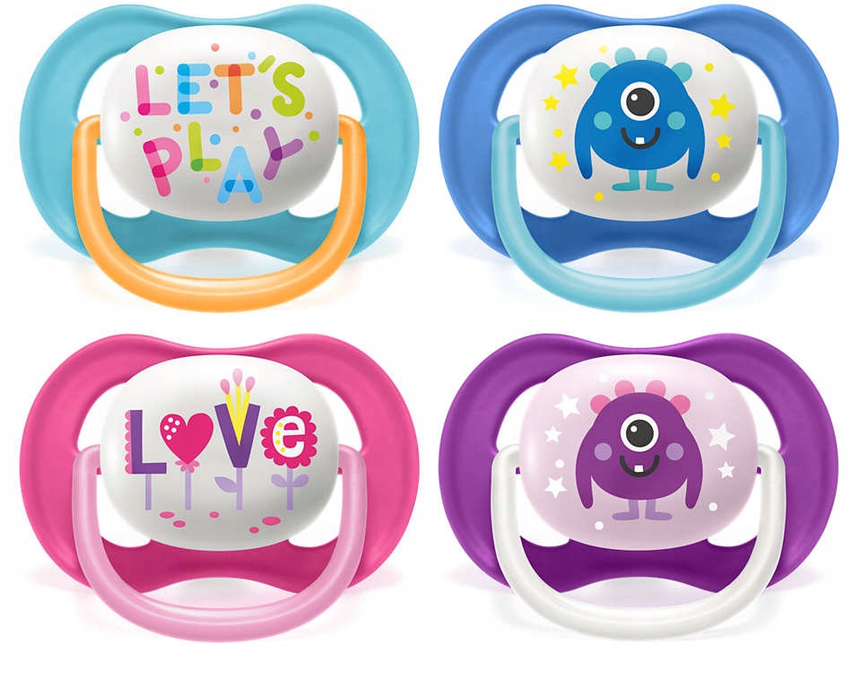 AVENT SCF080/10 Smoczek uspokajający 6-18 AIR love/monster