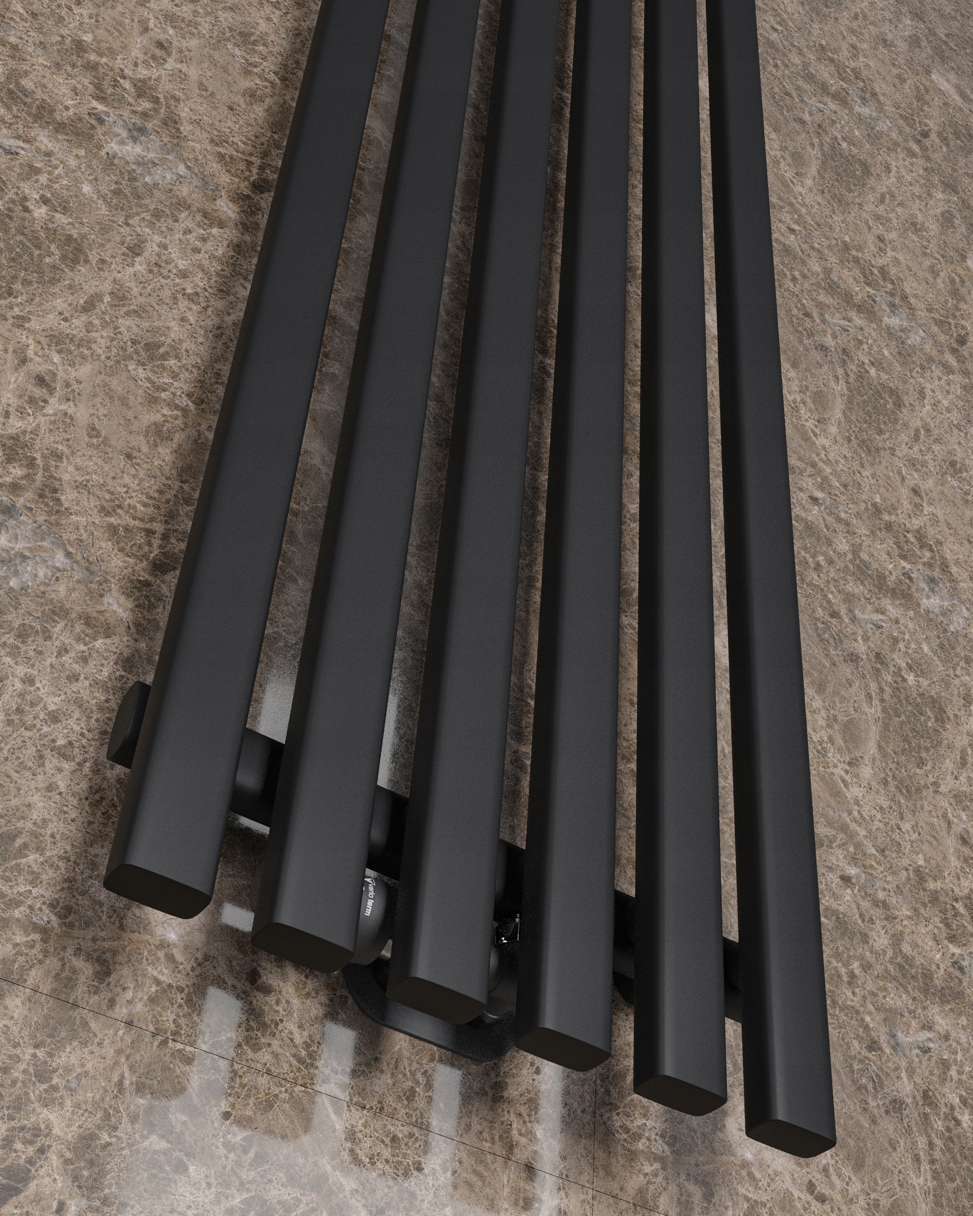 Grzejnik Dekoracyjny pionowy 120/45 CZARNY MAT Moc grzewcza 576 W