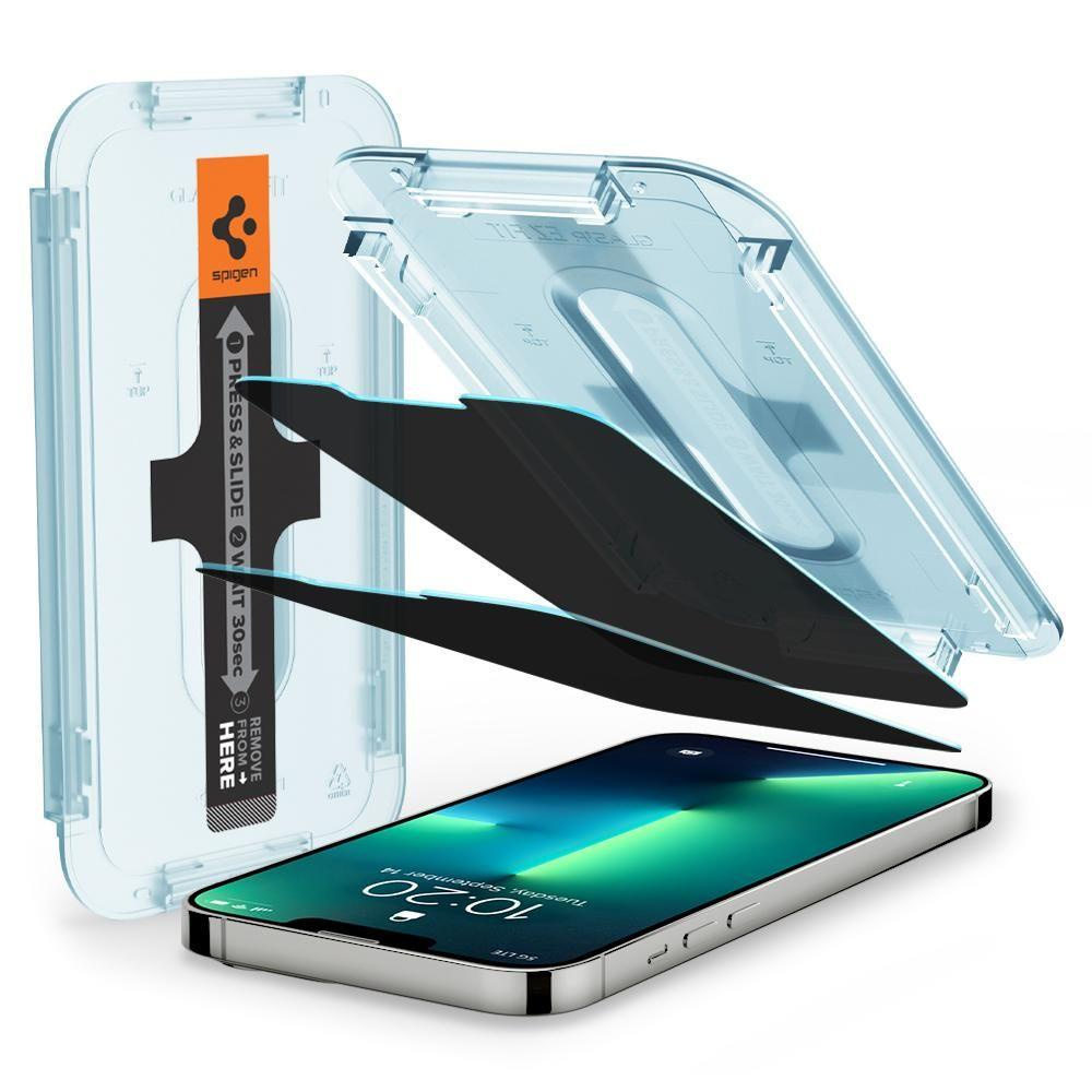Spigen Tvrzené Sklo Glas.tr Ez Fit 2-PACK Pro Iphone 13/13 Pro Privacy