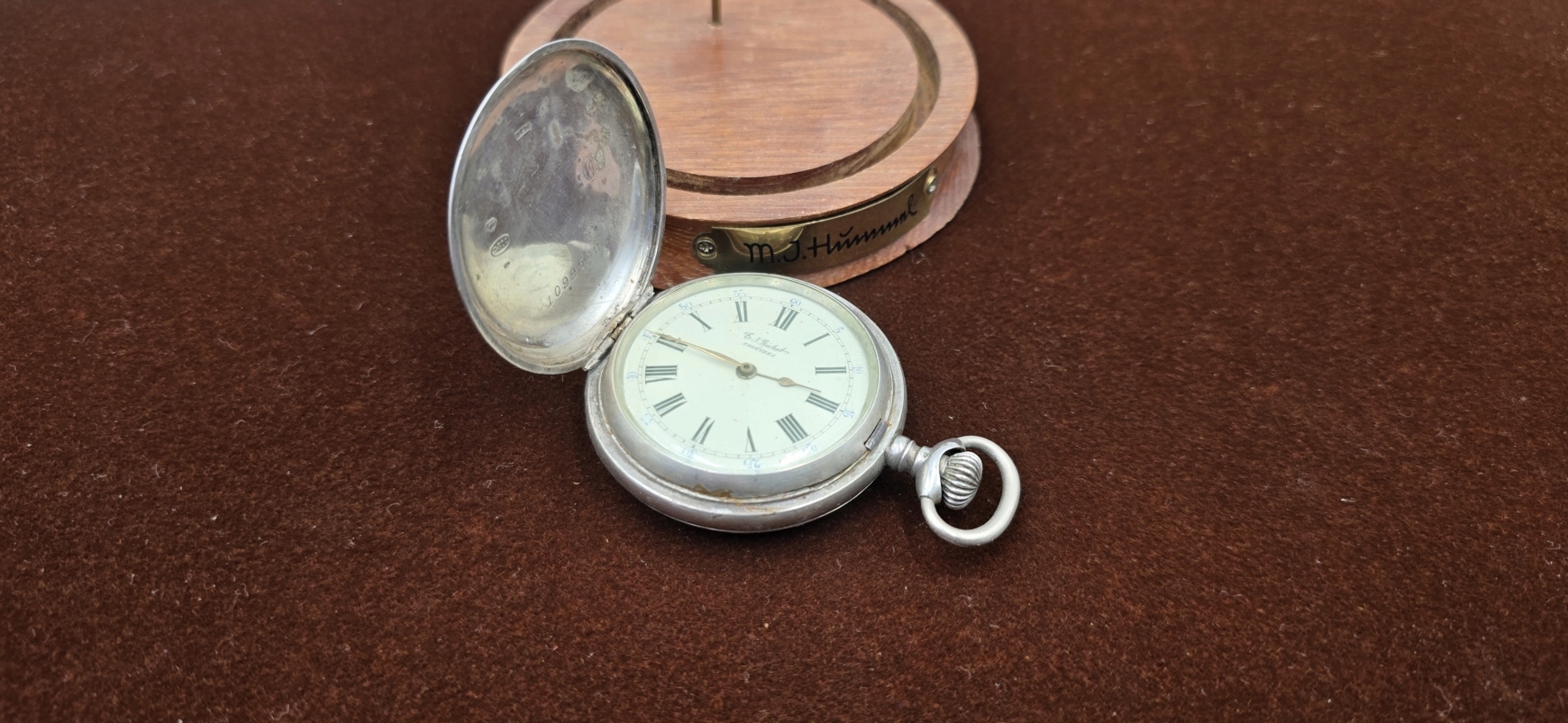 STARY SREBRNY ZEGAREK KIESZONKOWY LONGINES SREBRO