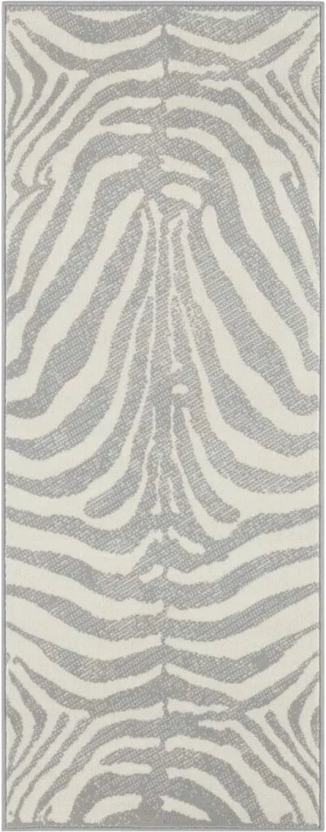 Behúň 80x250 cm, moderný vzor do predsiene-koridoru, sivá krémová farba