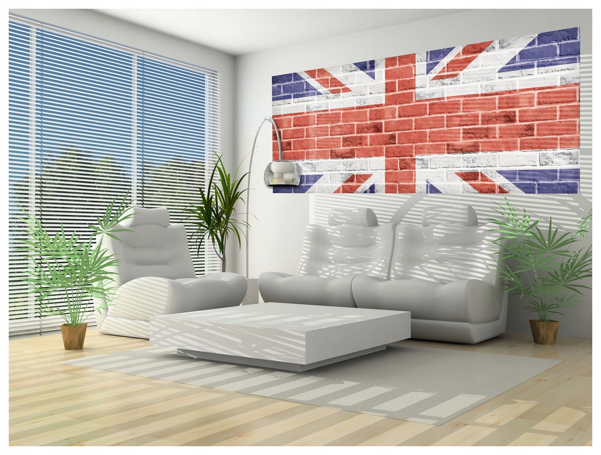 Fototapeta Cihlová zeď vlajka Velké Británie Union Jack 250x104 lepidlo