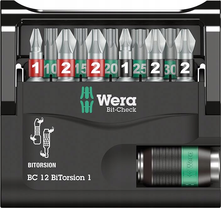 Sada bitů držák Bit-Check 12 BiTorsion 1 Wera